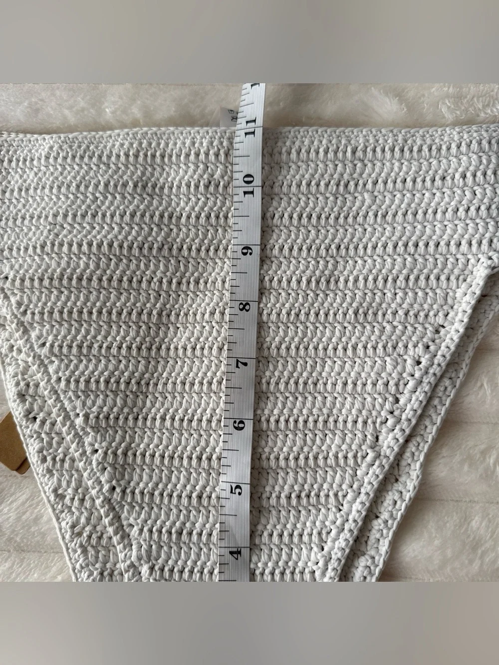 NWT SKIMS Crochet Swim Bikini Bottoms White Textured 3X Size